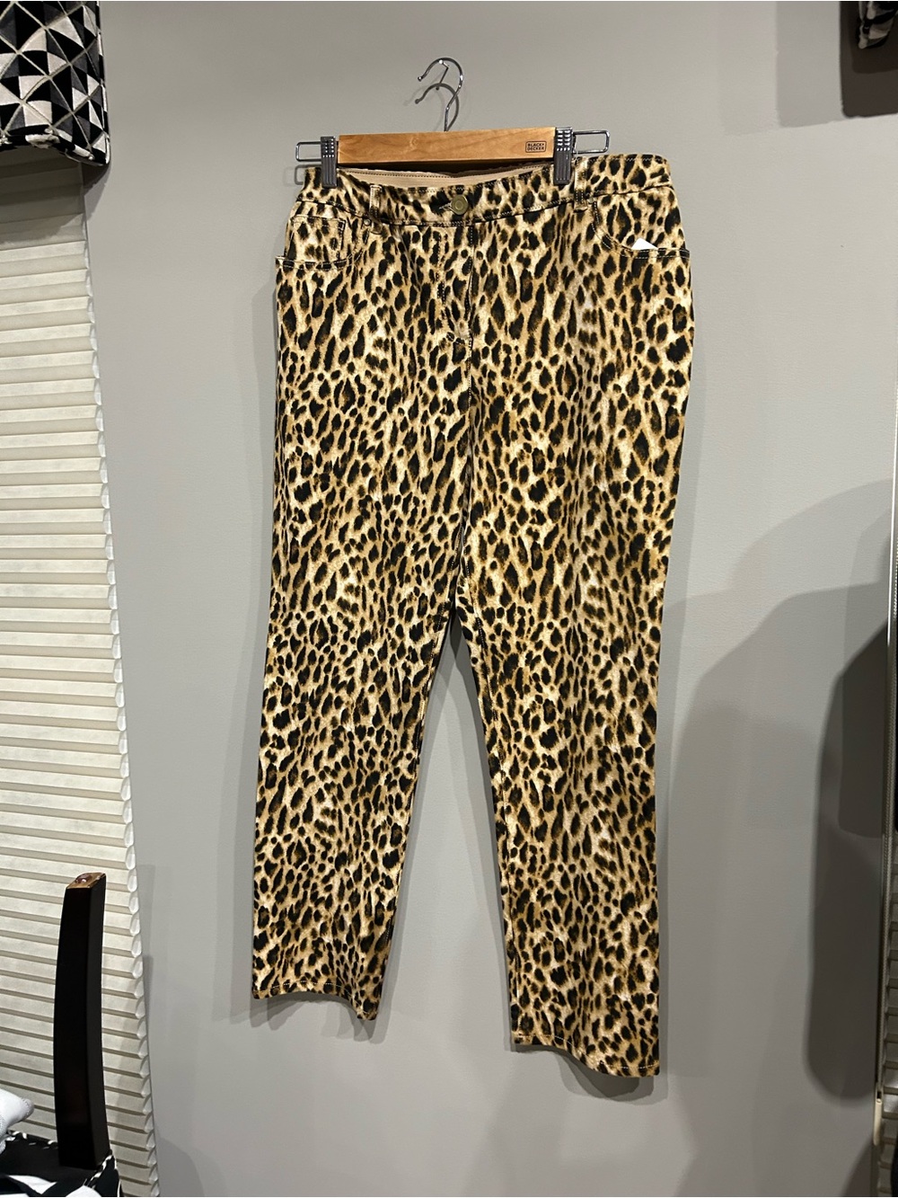 Chico's Leopard-Print Chinos in Brown & Black